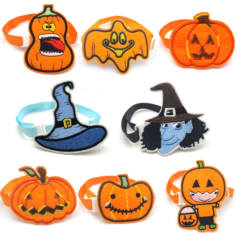 

30/50 Pcs Dog Accessories for Small Dogs Halloween Holiday Dogs Pet Bow Ties Necktie Pumpkin Style Dogs Bowtie Pet Supplies