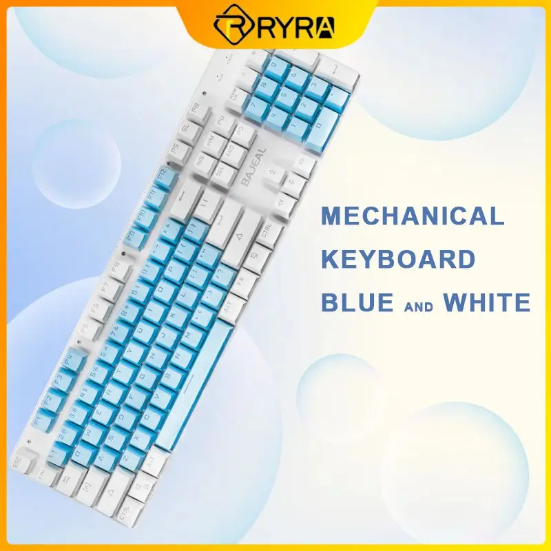 RYRA  Cheap K500 Real Mechanical Keyboard Red Axis Dual-color Plugging Axis Computer Gaming Dazzling Color Send Axis