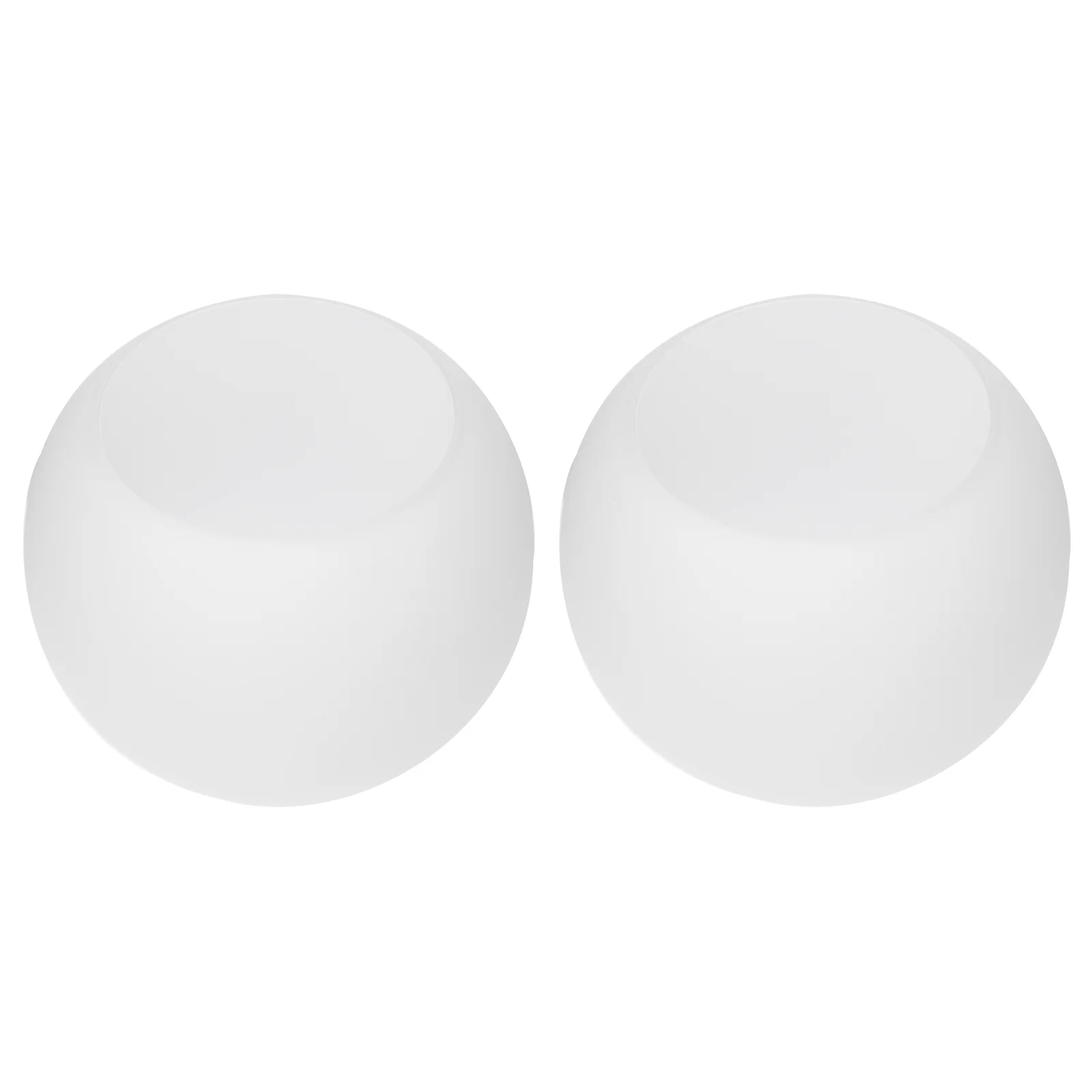 

2 Pcs Vintage Vintage Round Chandelier Light Lampshade Light Accessory Branches Frosted White Glass Simple Style