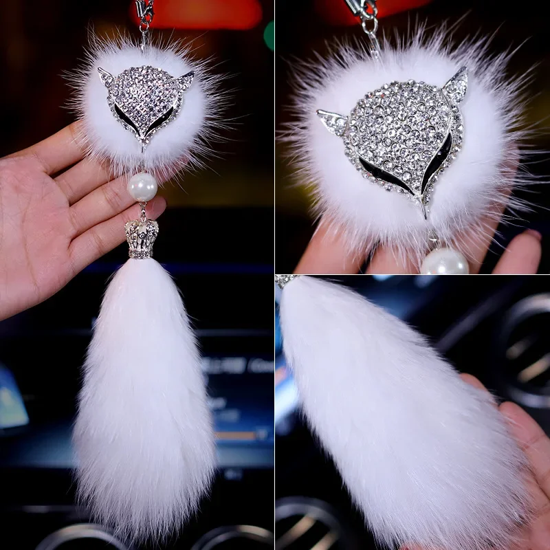 Автомобильный кулон с бриллиантами лисой пух очаровательный модный орнамент
