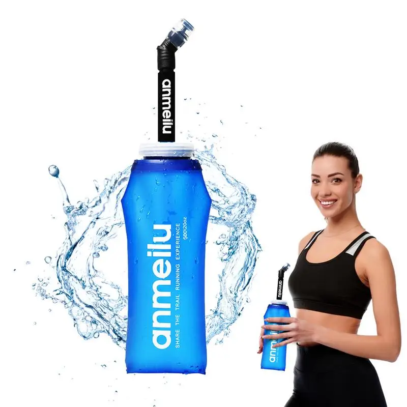 

Складная бутылка для воды из ТПУ, 600 мл