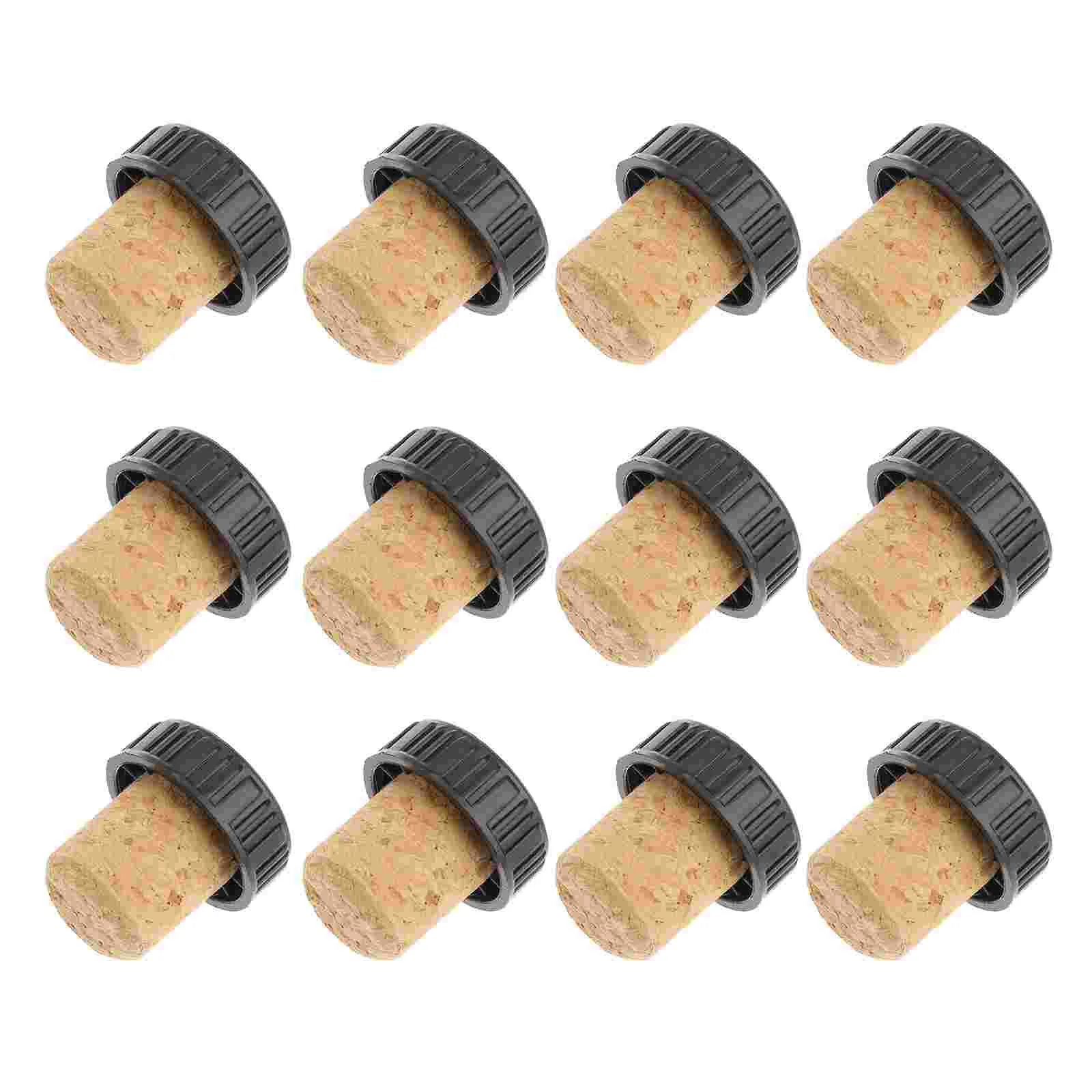 

12 Pcs Cork Drinks Bulk Glass Bottle Corks Seal Stopper Friut Sealing Plugs Beverage Plastic T-shaped