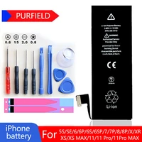 PURFIELD High capacity phone Battery Brand New For Apple Plus Max Replacement Batteries For iPhone