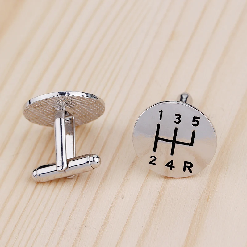 

Truck Gear Stick Car Cufflinks For Men Silver Tone Auto Transmission Retro Cuff Links Male Shirt Wedding Driver Business Gift