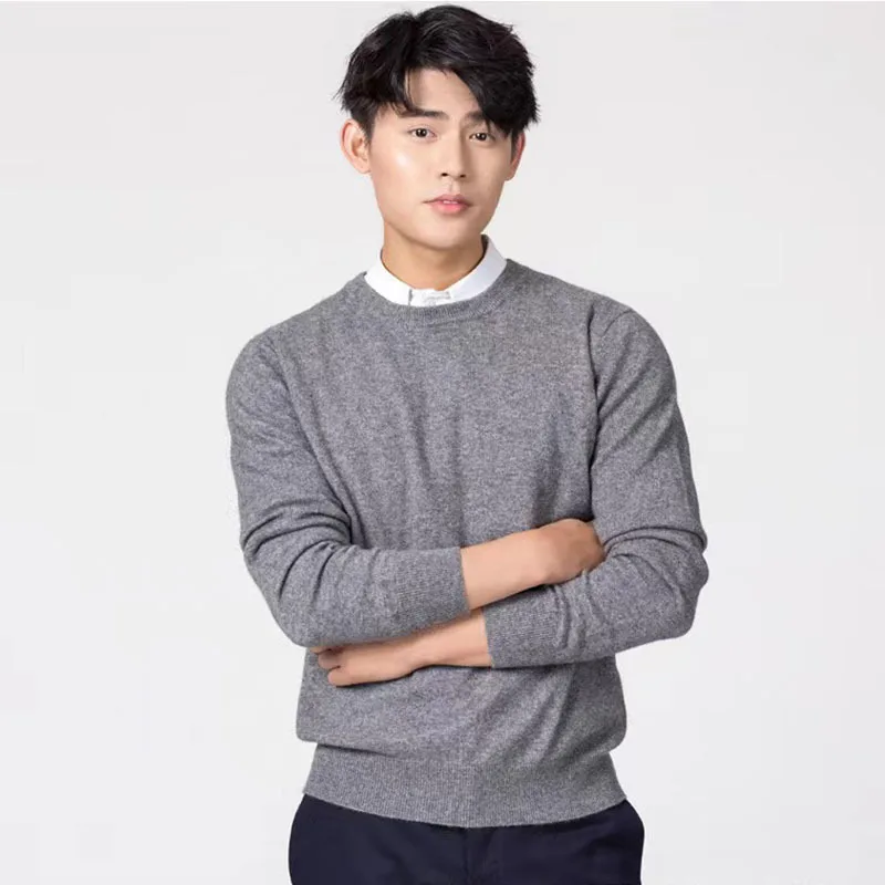 Fashion Warm Long Sleeve Pullover Luxury Sweaters For Men Autumn Winter Men's Cashmere Knitted Thick Sweater Bottoming Shirt