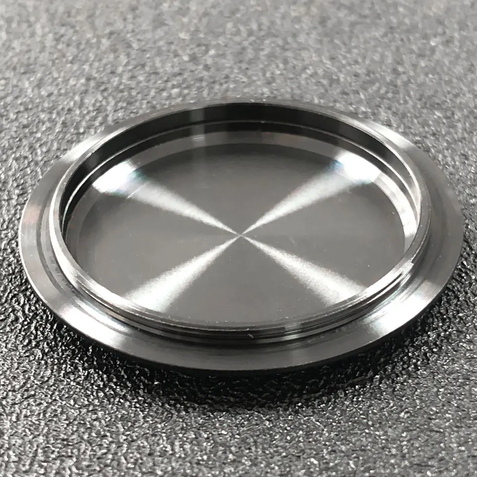 Black Solid Case Back Sapphire Glass Stainless Steel Plated Case 40mm Watch Case Suitable for Japanese NH35 Movement