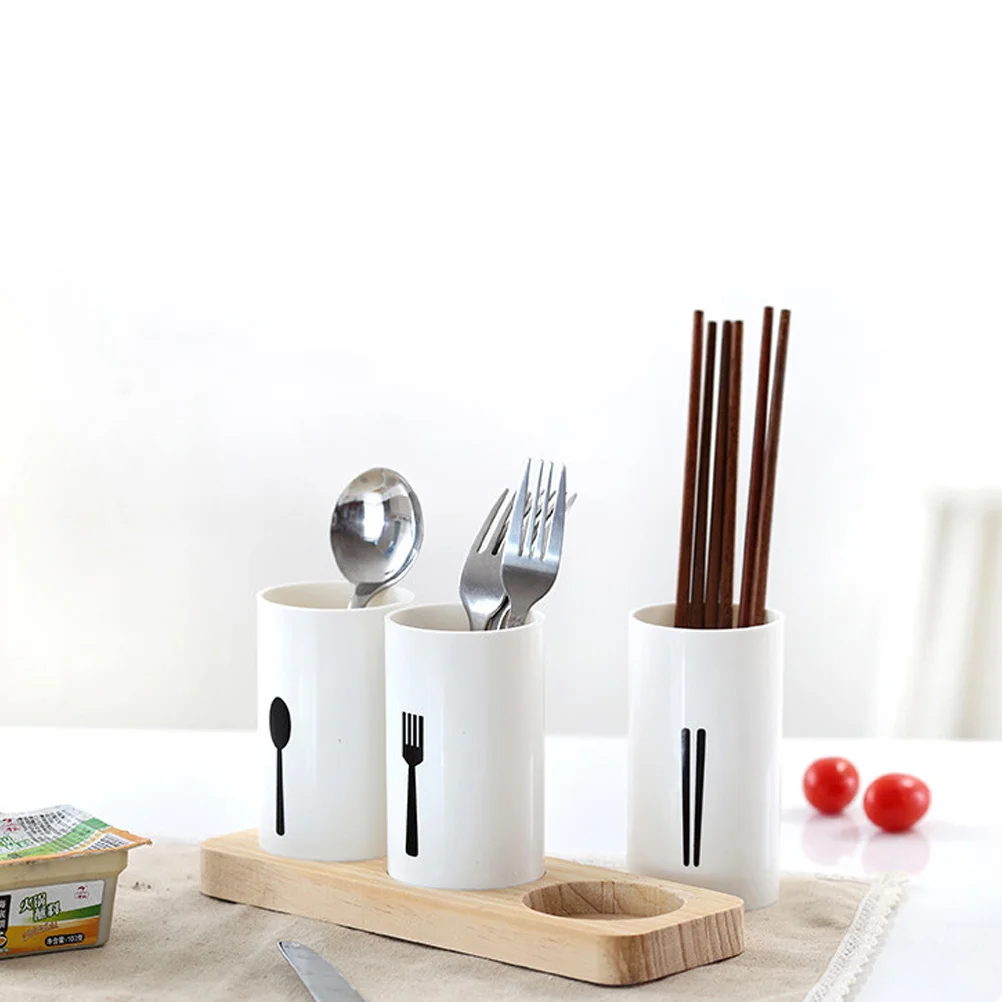 

Multipurpose Sink Dinnerware Storage Rack Tableware Cutlery Utensil Holder Bamboo Silverware Holder Kitchen Utensil