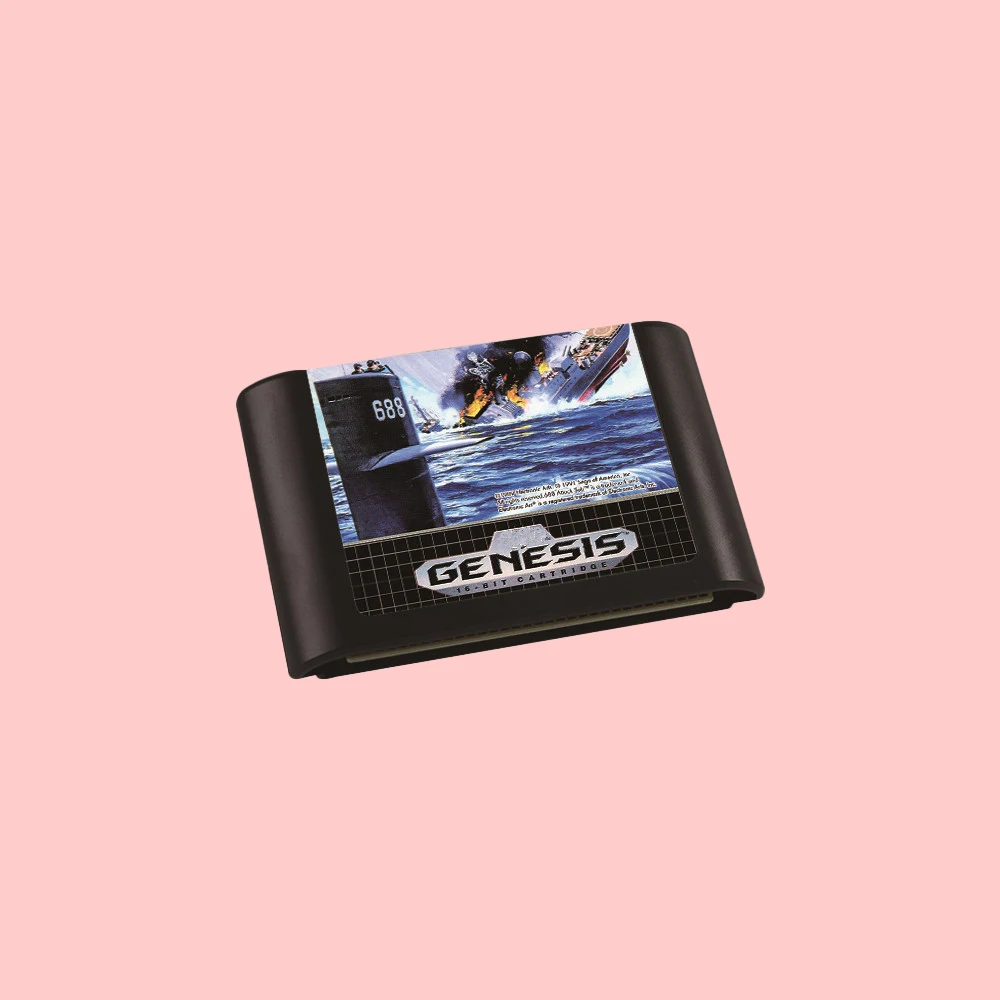 688 Attack Sub версия США коробка для игровых карт руководство 16-битных консолей Sega MD