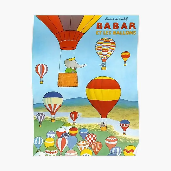 Babar Et Les воздушные шары постер художественная комната забавная домашняя живопись