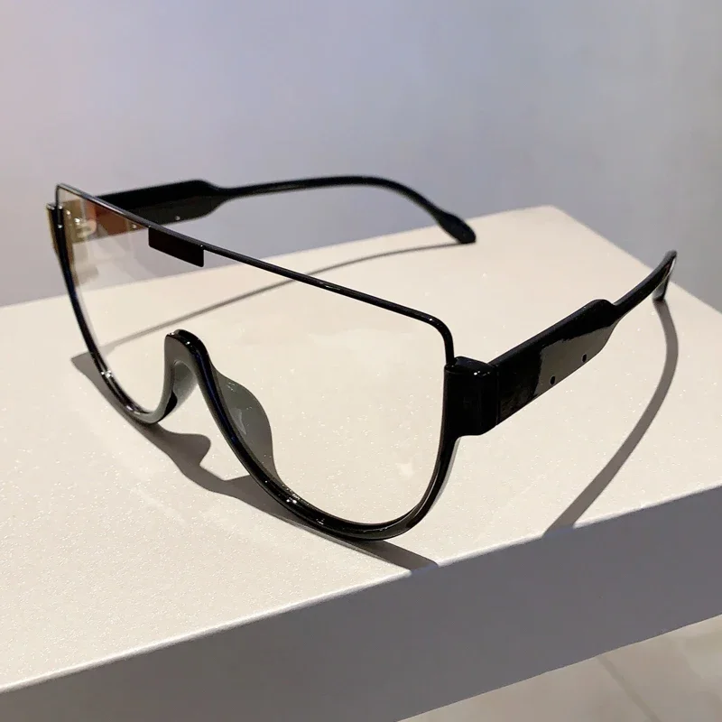 Винтажные полукруглые солнцезащитные очки женские модные моноблочные уличные Ins