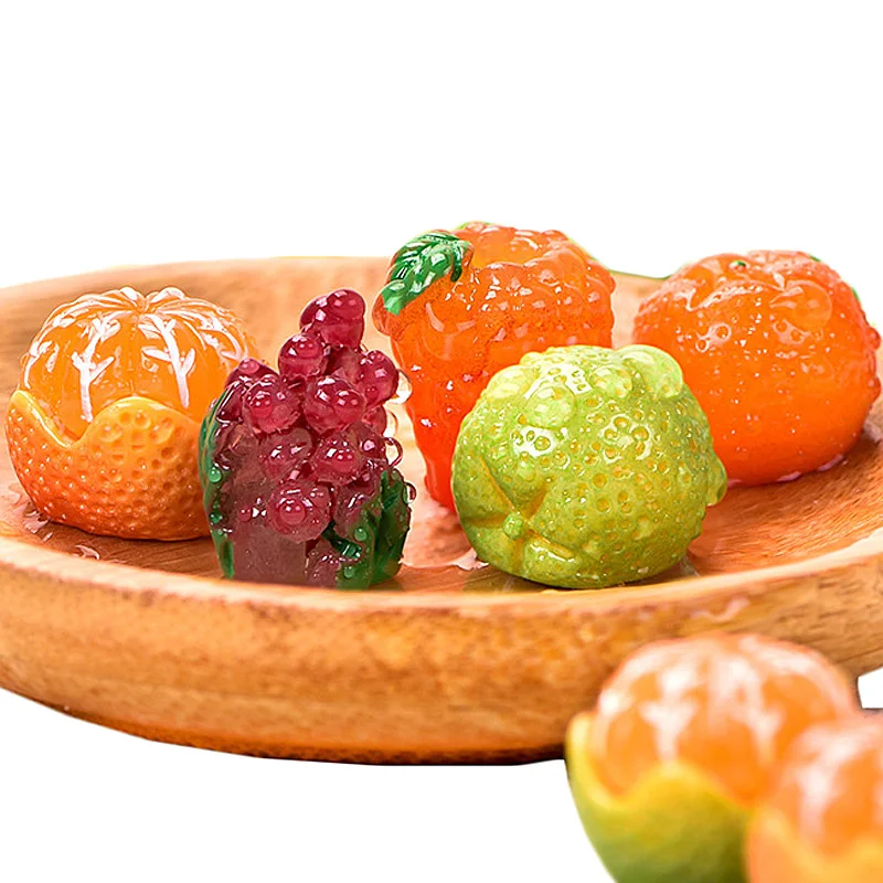 

30PCS Cute Resin Fruit Orange Simulate Miniature Food Flatback Cabochons DIY Jewelry Craft Phone Decoration Accessories