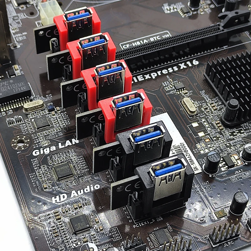 

Фиксатор Райзера PCIE 1X 16X PCIE, вертикальный удлинитель кабеля для майнинга ETH, BTC, для видеокарты, для майнинга