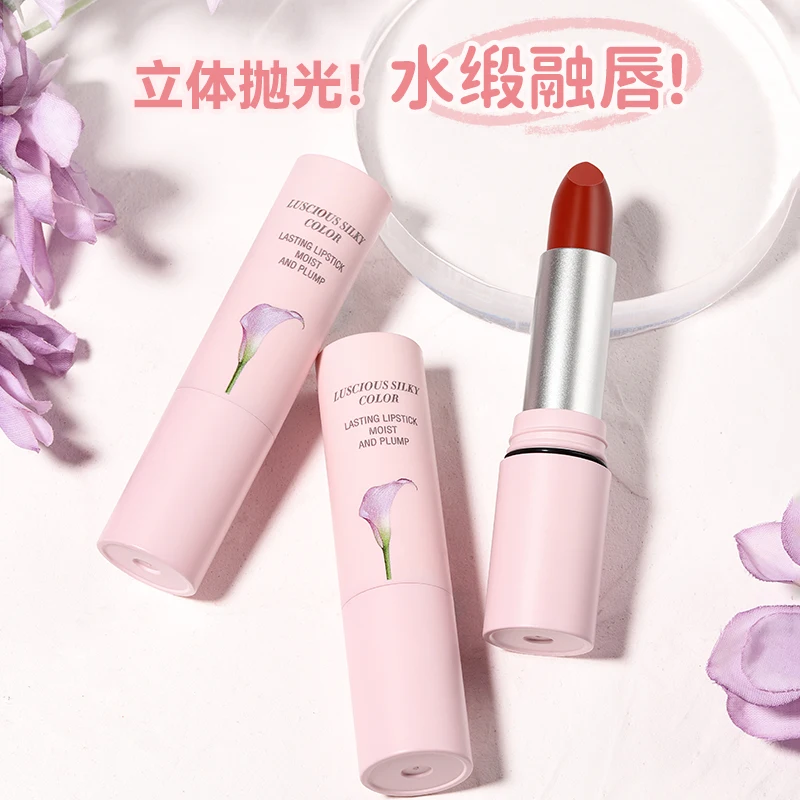 

Soft Moisturizing Lipstick Velvet Smooth Lip Makeup Jelly Lip Plump Long-Lasting Non-stick Cup Pigmented Sexy Glass Lip Cosmetic