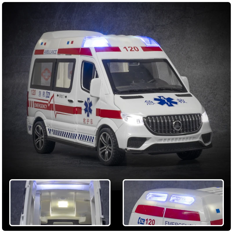 Литая модель автомобиля 1:24 из сплава V260 RV скорая помощь полиция миниатюрный