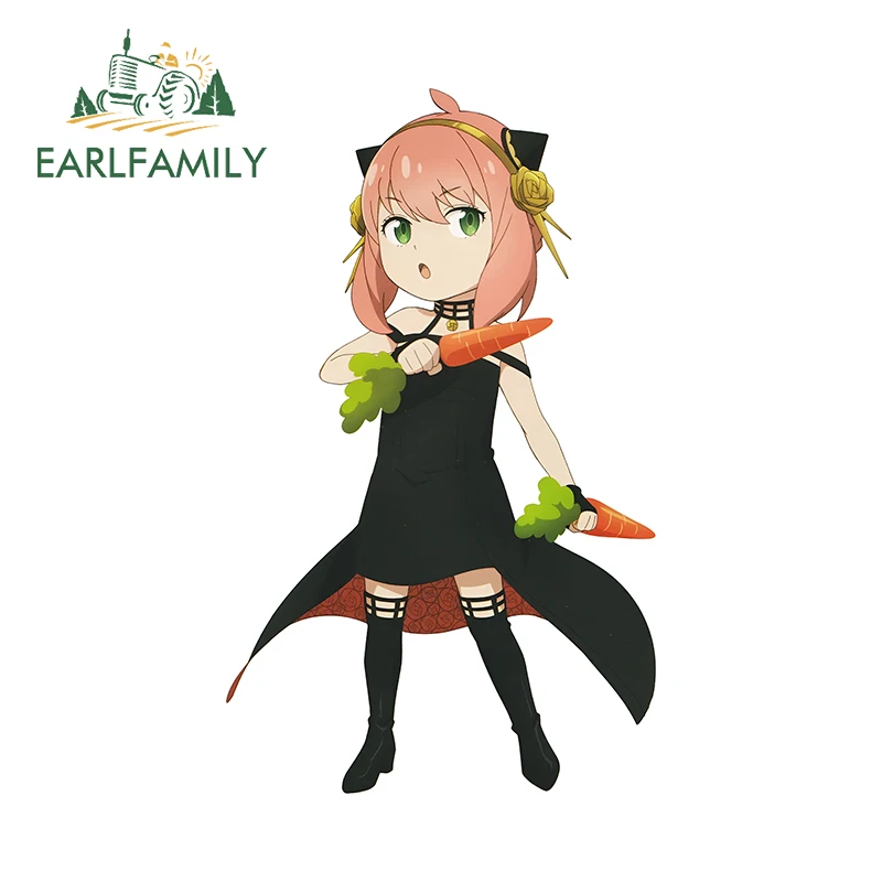 EARLFAMILY 13 см x 7 9 милый ания убийца Автомобильная наклейка аниме кавайный редис нож