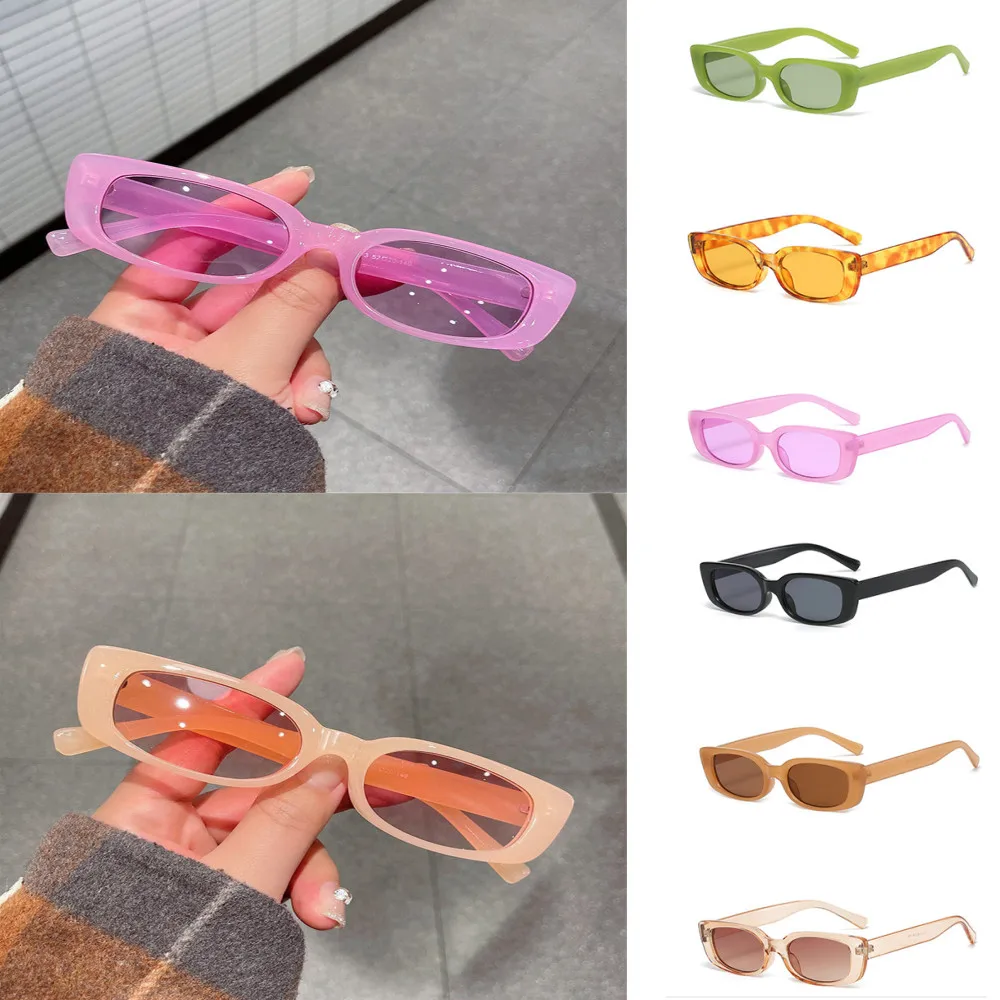 

2023 Vintage Square Frame Sun Glasses Fashion Trendy for Men Women Shades Sunglasses Cool Popular Retro Hip-Hop Female Eyewear