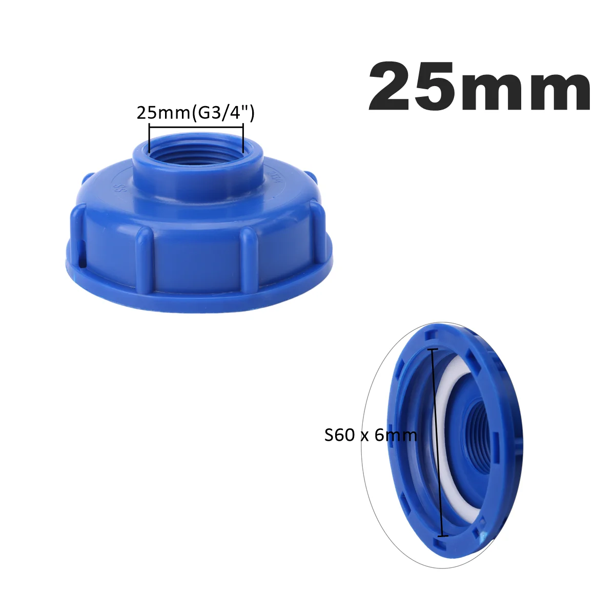 

Адаптер для бака IBC UP-CLOUD синий S60 1/2" 3/4" 1"