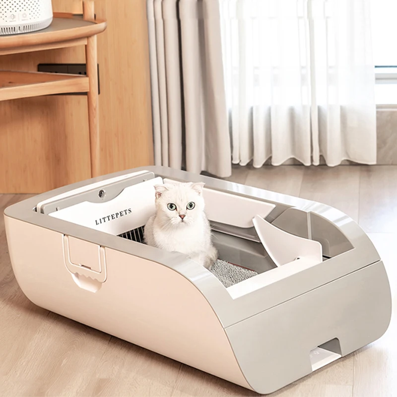 Intelligent Cat Litter Basin Automatic Basin Automatic Cleaning Sterilization Deodorization Shovel Cat Toilet Safe Semi Closed enlarge