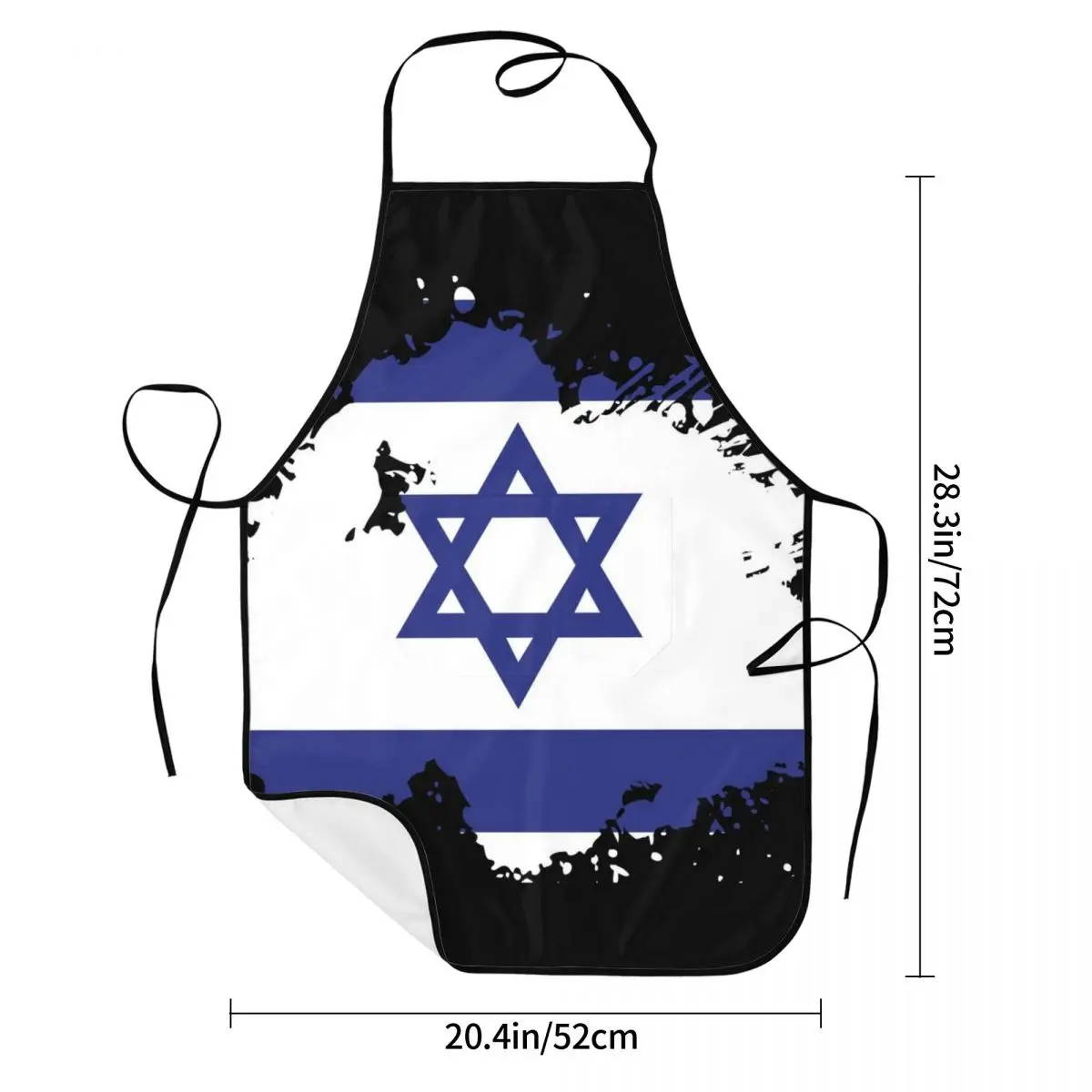 Кухонный фартук в стиле гранж флаг Израиля рабочий шеф-повара ресторан красота