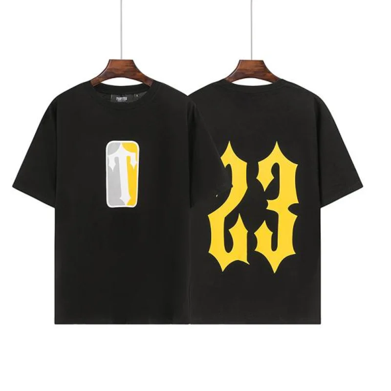 

23SS Round Neck Letter Printing Trapstar T Shirt Men Women EU Size 100% Cotton Trapstar Top Tees Streetwear Summer Skateboard