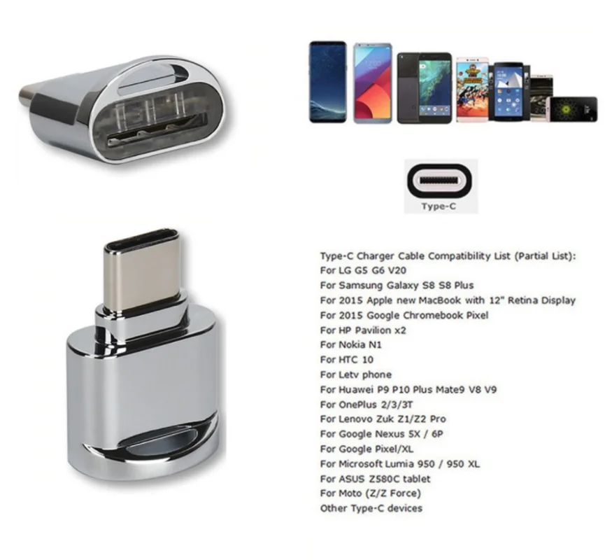 Кардридер USB 3 1 Type C портативный шт. | Мобильные телефоны и аксессуары