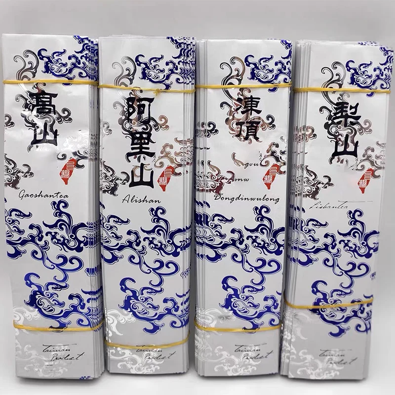 Фото Классический сине-белый чайный пакетик Oolong в пакетиках A li Shan из толстой алюминиевой фольги TaiWan DongDing, вакуумная упаковка, 150 г, пакетик зеленого чая №2