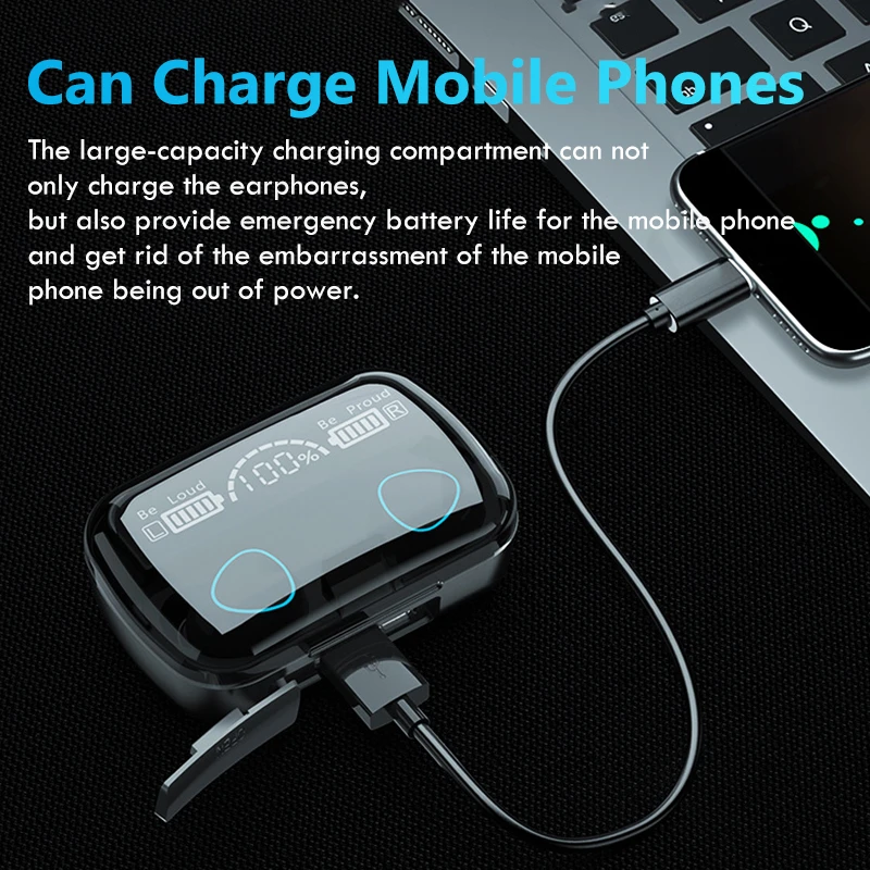 tws bluetooth 5 1 earphones 3500mah charging box wireless headphone 9d stereo sports waterproof earbuds headsets with microphone free global shipping