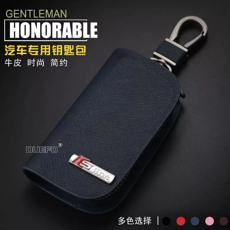 

New Leather Car Remote Key Case Cover Protective Shell For Audi C6 R8 A1 A3 Q3 A4 A5 Q5 A6 S6 A7 B6 B7 B8 8P 8V 8L TT RS Sline