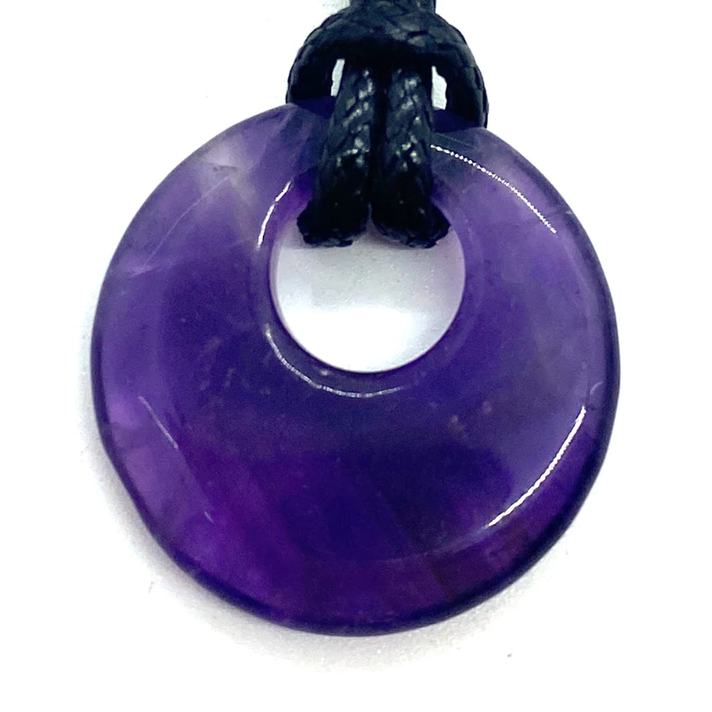 Ожерелье с подвеской из натурального камня ожерелье со старым топазом аметистом