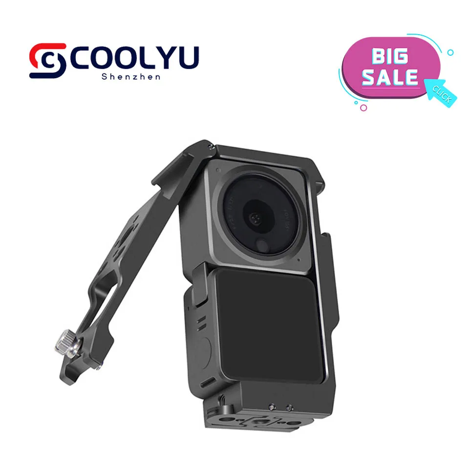 

Suitable For DJI Action Dual Screen Camera Protection Case In Xinjiang Metal Rabbit Cage 1/4 Cold Boot Expansion Frame Anti Drop