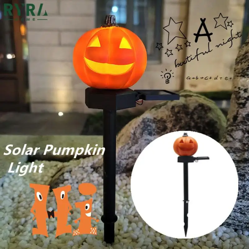

1/2 Pcs Solar Pumpkin Light Halloween Holiday Decorative Lighting Outdoor Waterproof Lawn Light Pathway Landscape Lamp For Yard