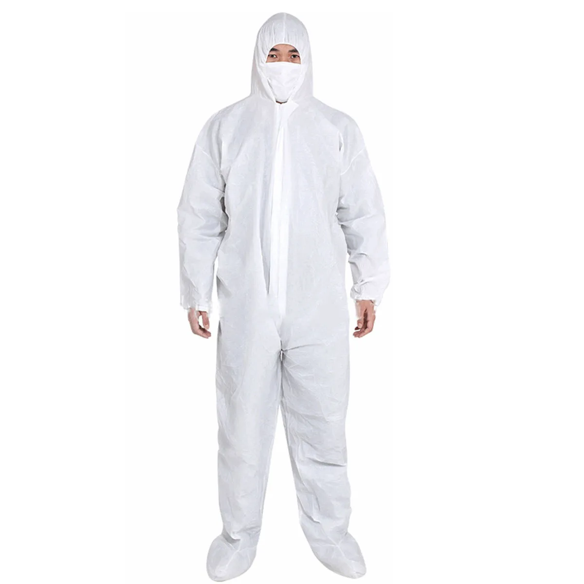 

Disposable Coverall Suit Hooded Anti-static Dust-proof Protective Overalls Disposable Disposable