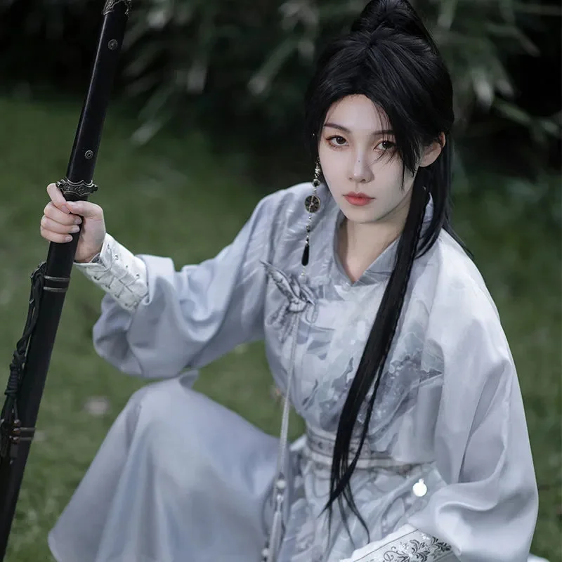 Lingyun оригинальный ханьфу в китайском стиле Улучшенный халат с круглым вырезом