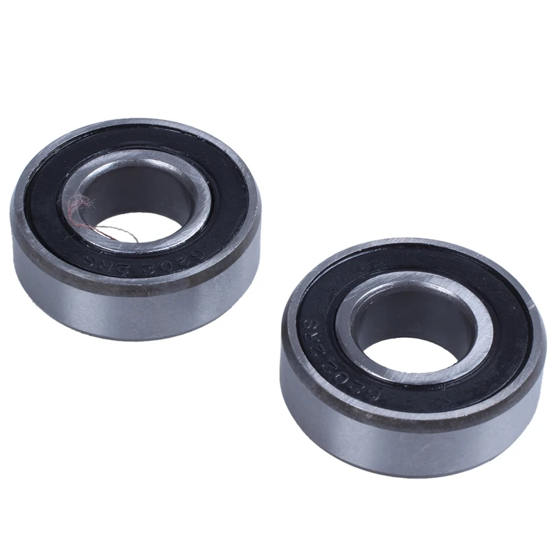 

2Pcs 6202RS 15mm Inner 35mm Outer Single Row Deep Groove Ball Bearing