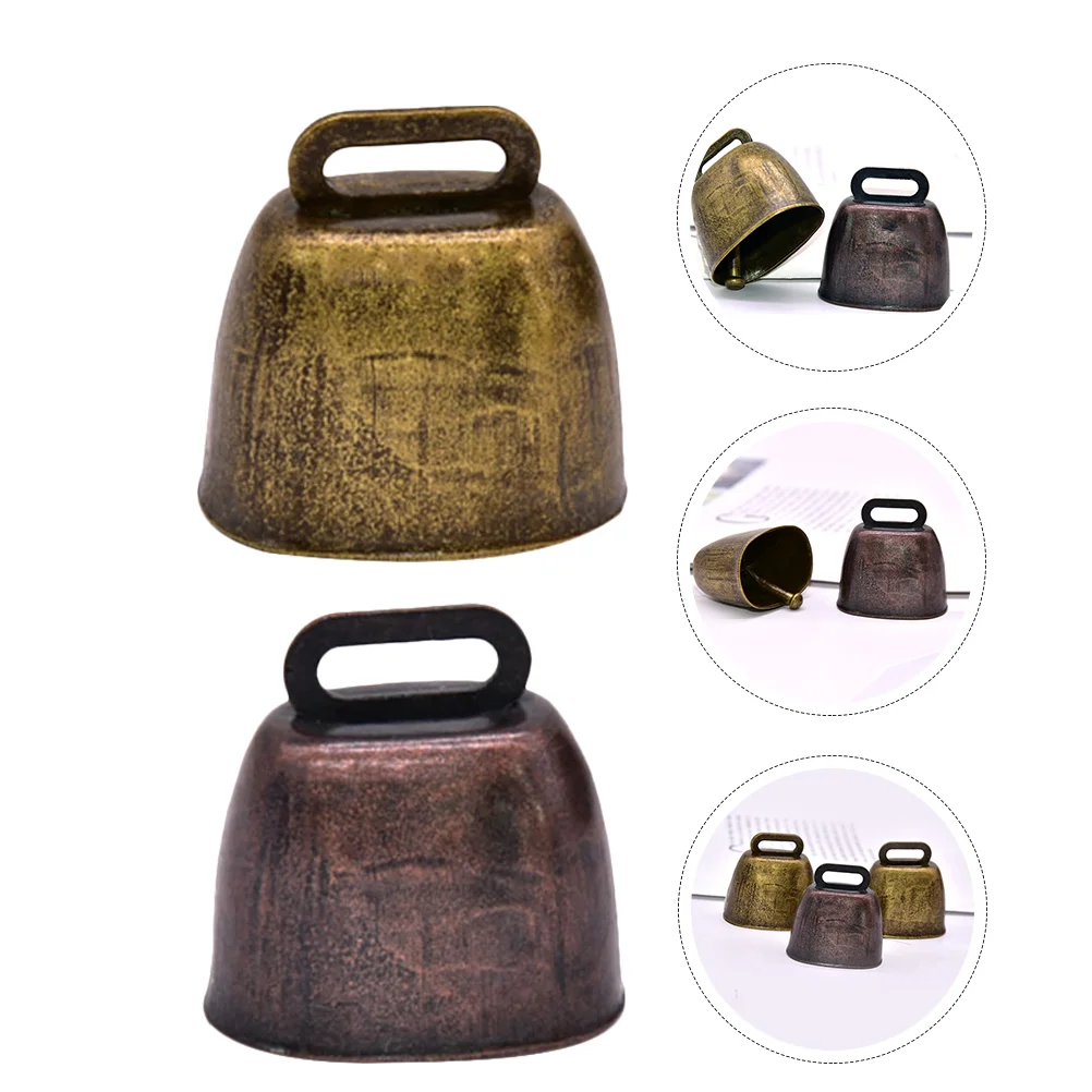 

4 Pcs Cow Bell Sheep Decor Pendant Ornament Farming Accessories The Cattle Grazing Bells Iron Anti-theft