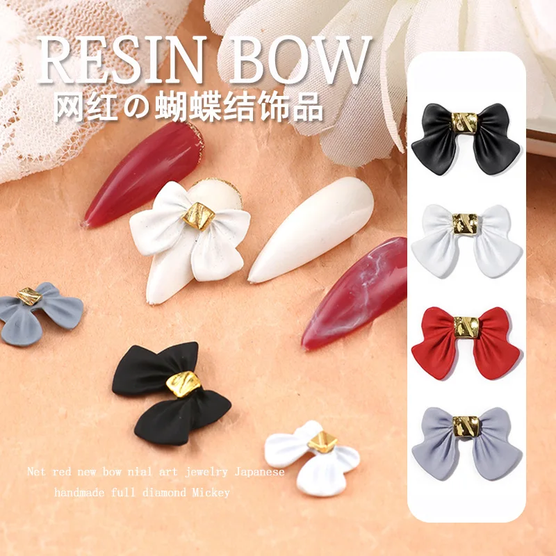 

10pcs 3D Cute Ribbon Bowknot Shapes Nail Charms Parts KoreaBow Valentines Day DIY Nail Art Decoration Design Acrylic Accessories
