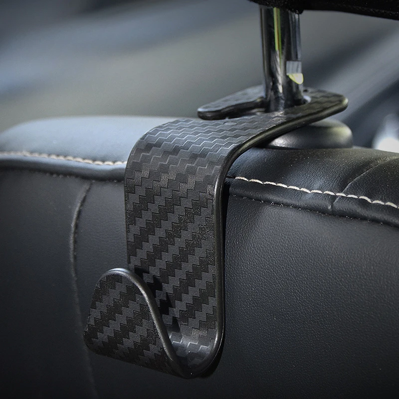 

10PC Carbon Fibre Car Seat Headrest Hook For Auto Back Seat Organizer Hanger Storage Holder For Handbag Purse Bags Clothes Coats