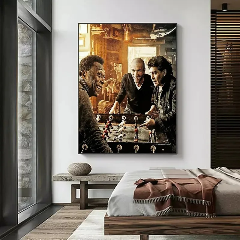 Винтажный постер Maradona Pele Zidane