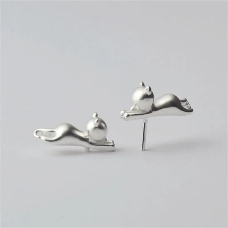 

12Pairs/lot Cute Cat Earrings for women