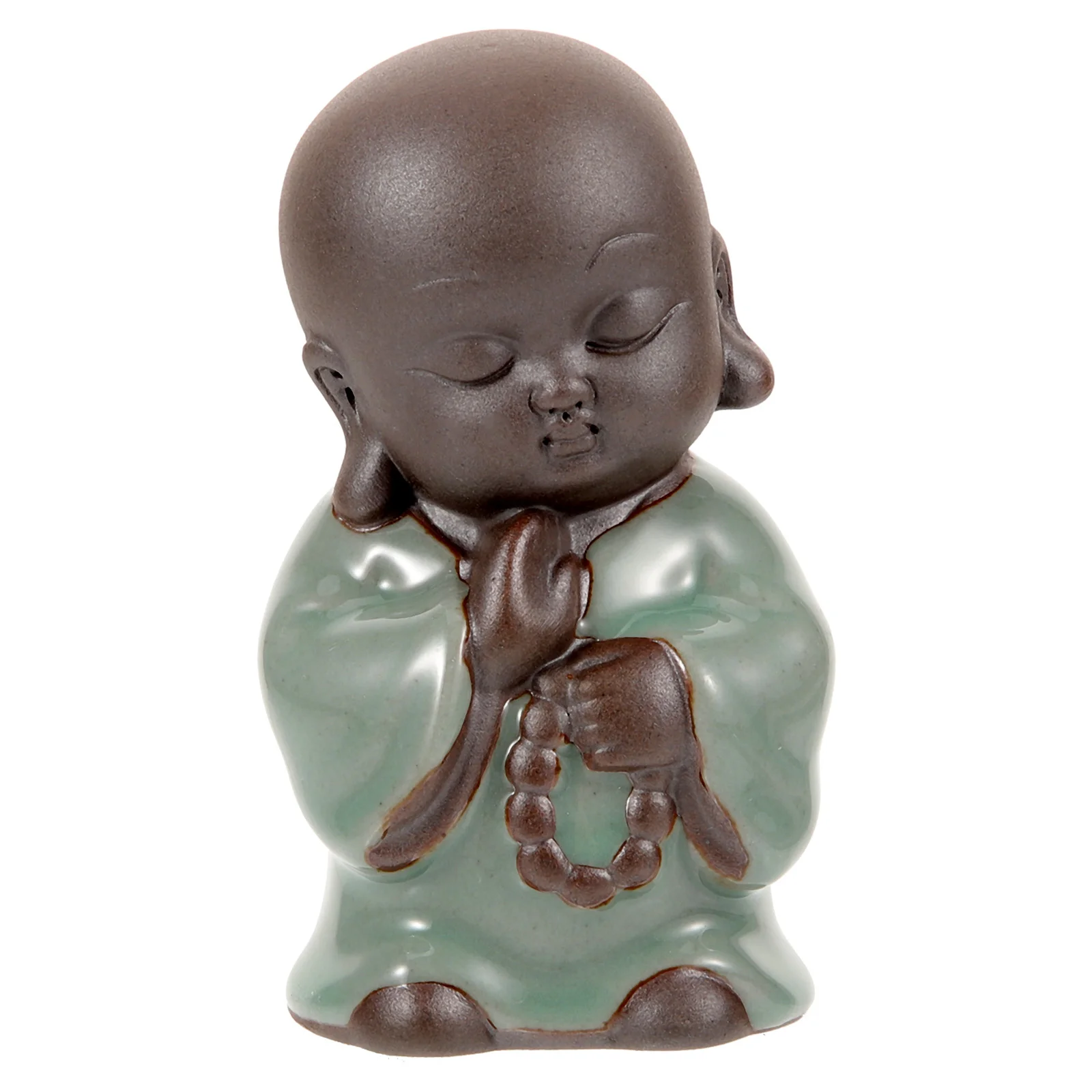 

Monk Statue Purple Sand Monk Sculpture Tea Pet Decoration Desktop Monk Figurine