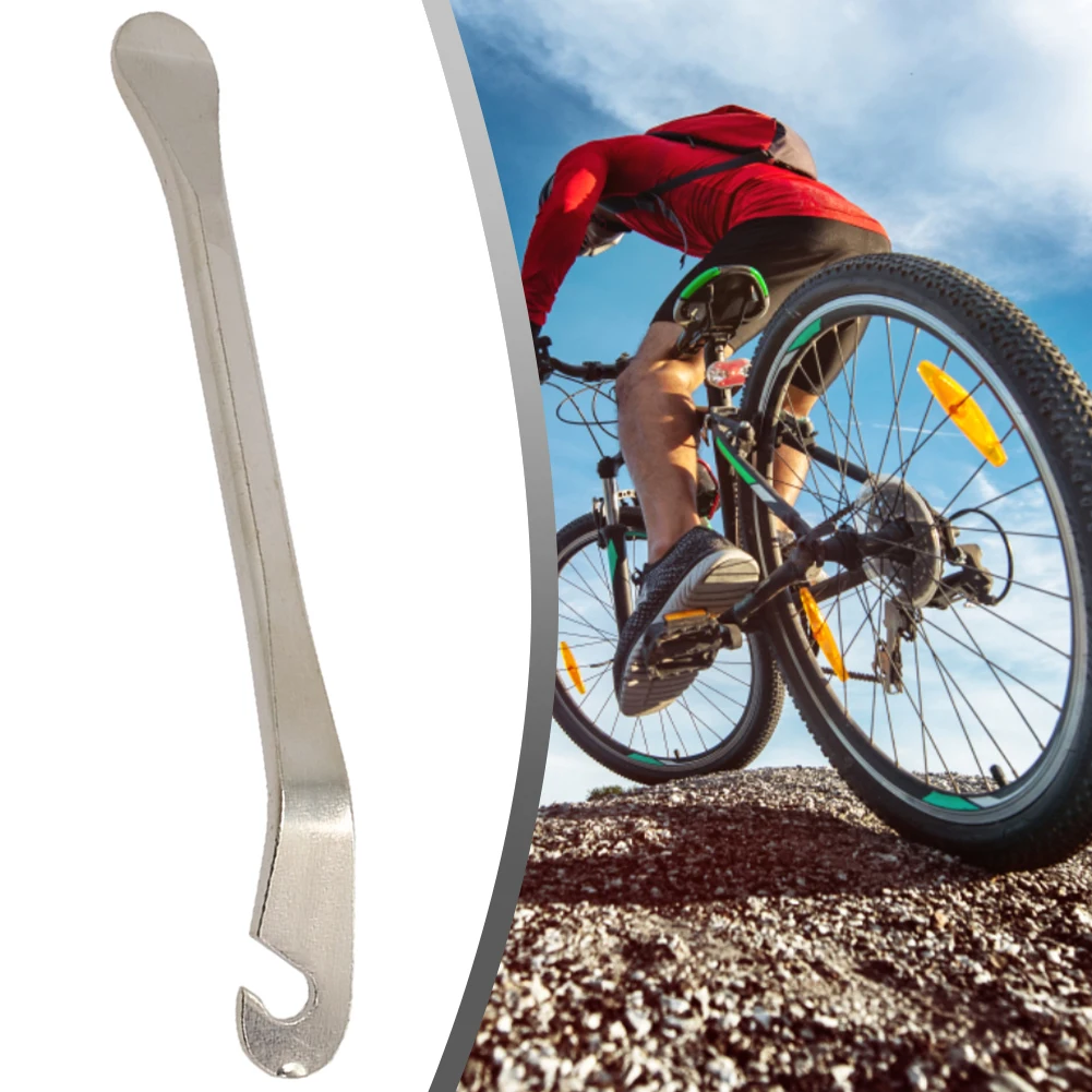 

Bike Bicycle Tire Lever Tube Tyre Bike Black Inner Silver Stainless Steel Tire 12cm Kit Lever Maintenance Metal