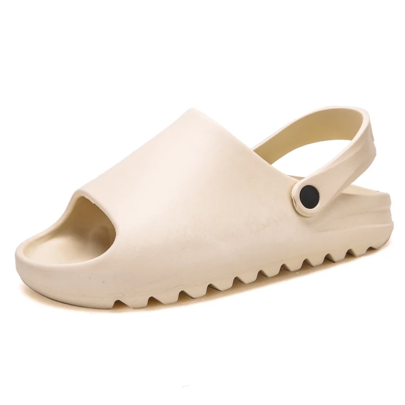 

Free Exchange YZY Slides Slip On Breathable Summer Sandals Fish Mouth Summer Slippers For Men Women