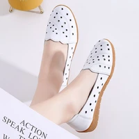 breathable woman flats summer loafers white shoes ladies office walking moccasins womens flat boat shoes female peas shoes