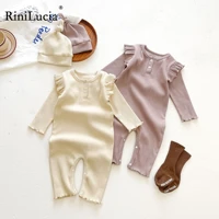 rinilucia newborn baby romper girls boys solid color clothes for kids long sleeve autumn rompers jumpsuit outfits costumes