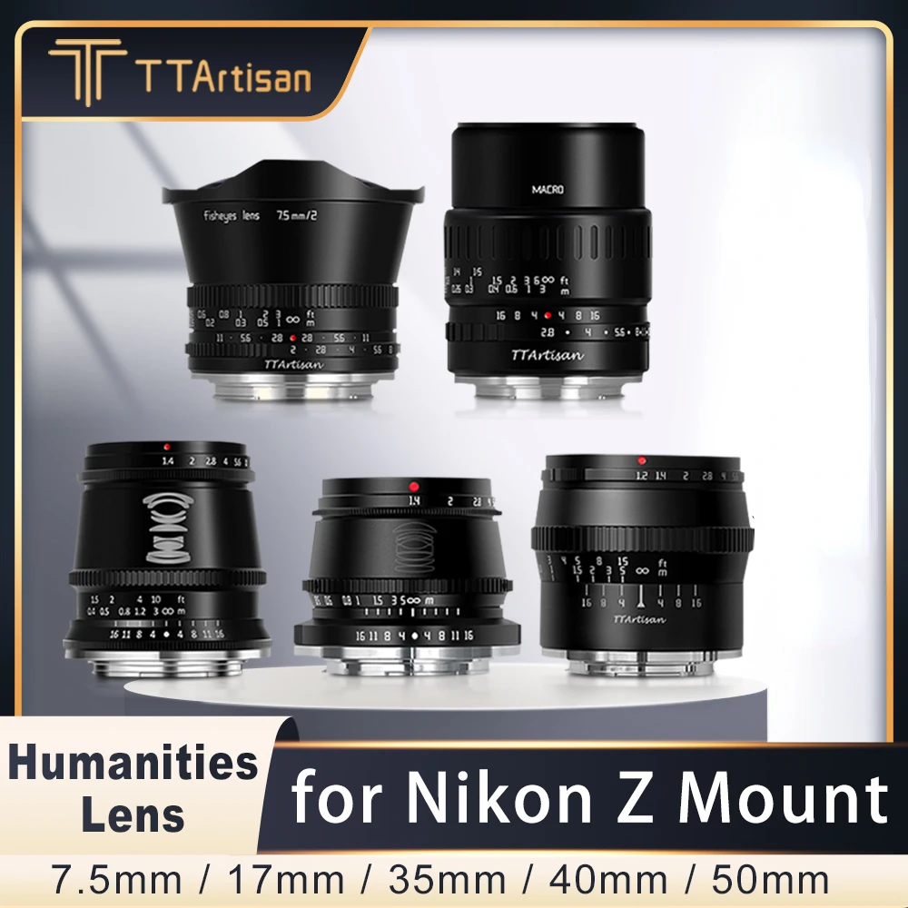 

TTArtisan 7,5 мм F2 17 мм F1.4 35 мм F1.4 40 мм F2.8 50 мм F1.2 ручной фокус