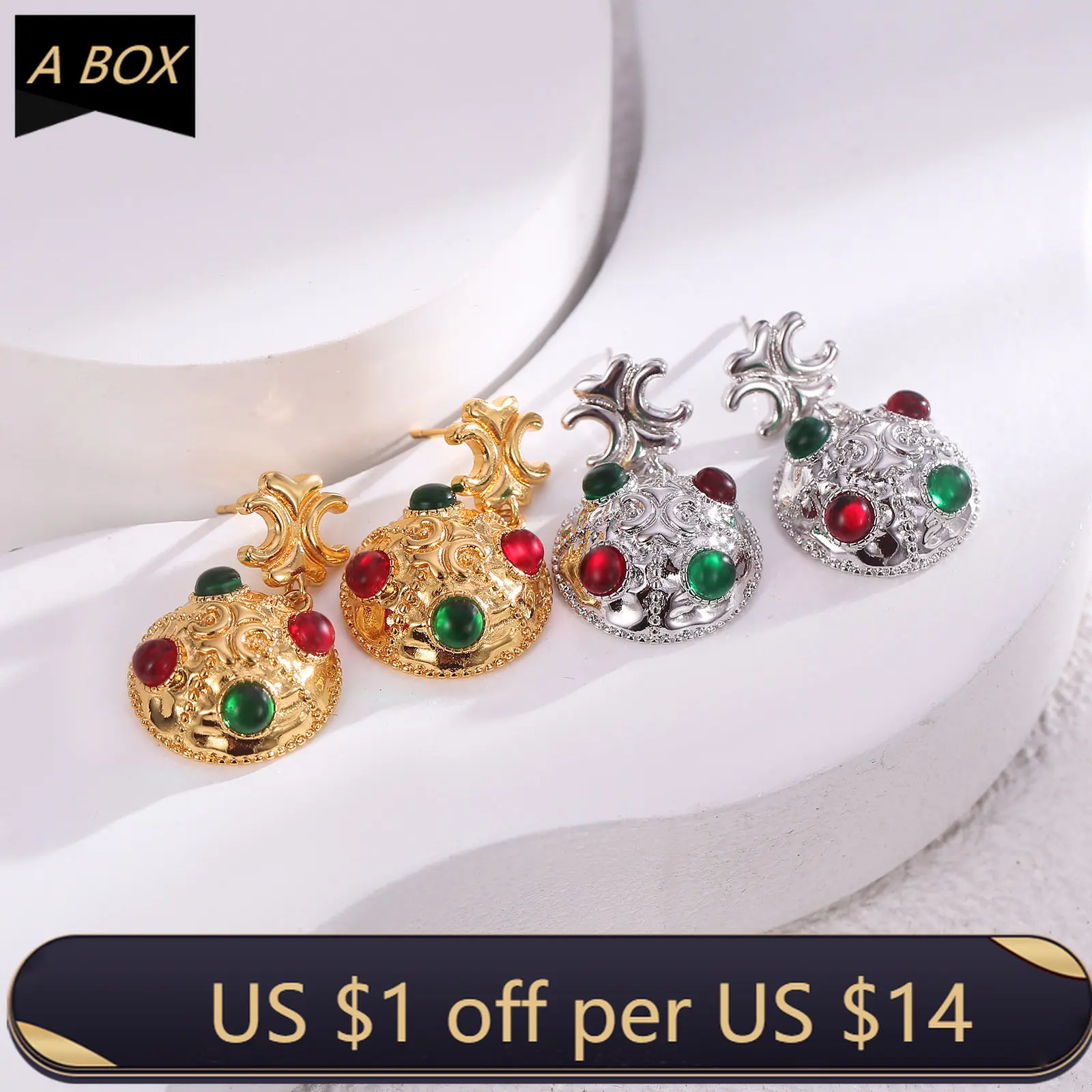 

Vintage Light Luxury Earring Temperament Unique Earring Women's Medieval Accessories New Fashion Jewelry Earwear