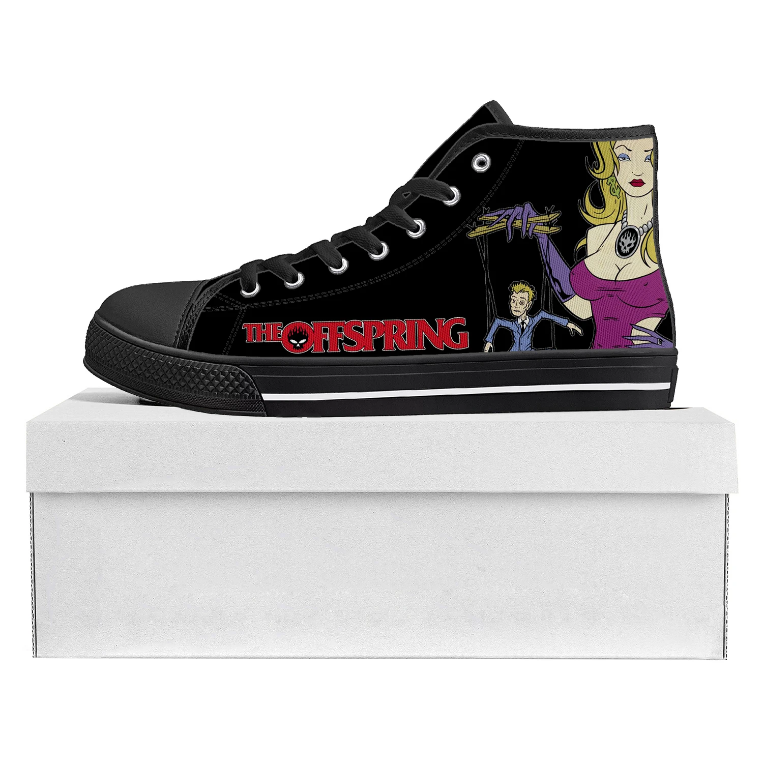 The Offspring Rock Band High Top High Quality Sneakers Mens Womens Teenager Canvas Sneaker Casual Couple Shoes Custom Shoe Black