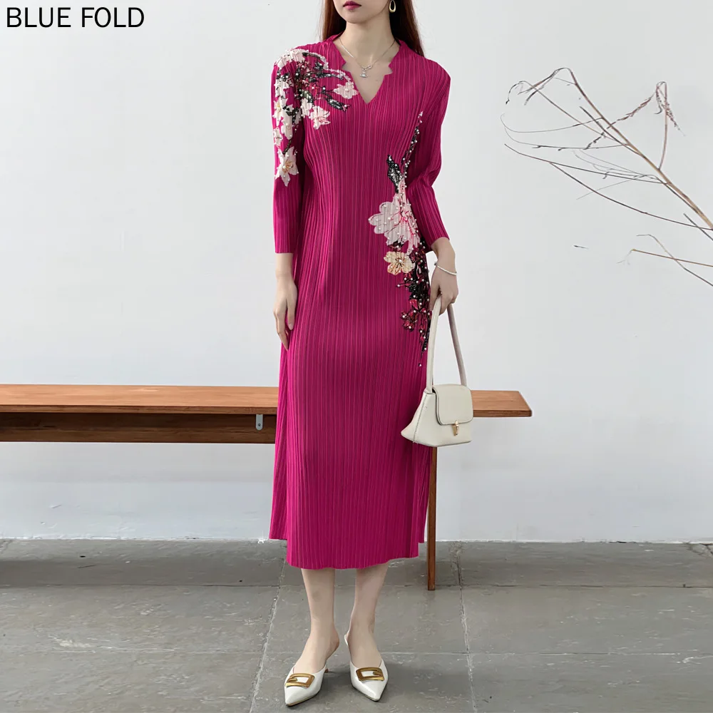 MIYAKE PLEATS-Темпераментное платье с капюшоном для женщин высокое качество