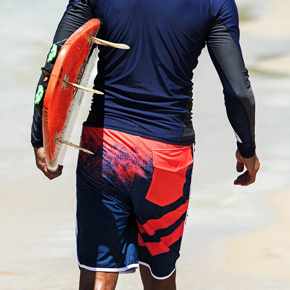 2022 Men's Fashion Long Sleeve Quick Dry Swimwear Sunscreen Surf Suit Water Sports Beach Swimwear Snorkeling Surf Suit Top