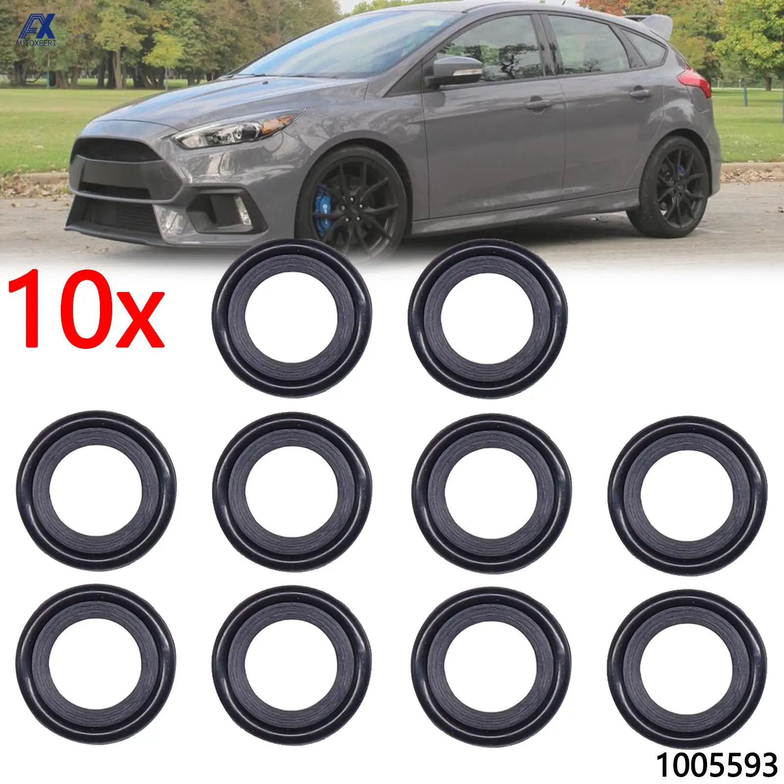 

10x прокладки для сливной пробки масла для Ford Fiesta Mondeo Transit Focus C-Max Mazda Volvo 1005593 13x22x3 мм масляные винтовые шайбы прокладка